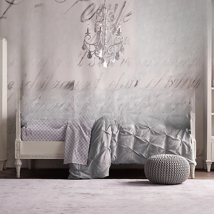 Solid wood carving flower white children's bed, model room small apartment princess room single girl bed