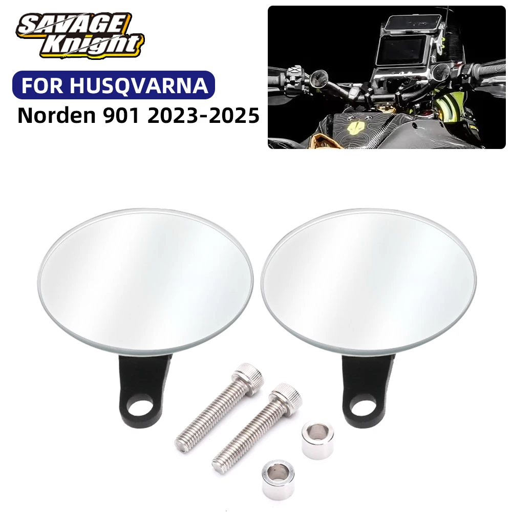 

Motorcycle Accessories Side Mirrors Blind Spot Mirror For Husqvarna Norden 901 2023-2025 Auxiliary Frameless Rearview Mirror