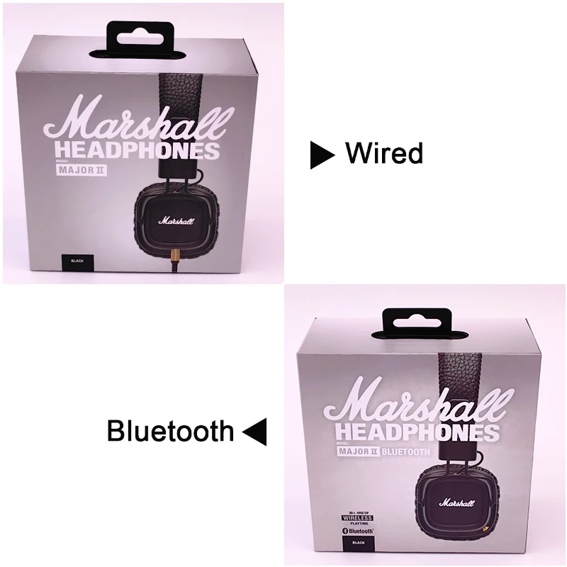 Originele Marshall Major Ii 2 Draadloze/Bedrade Koptelefoon Diepe Bas/40Mm Dynamische Drivers Draagbare Opvouwbare Sport Bluetooth Headset