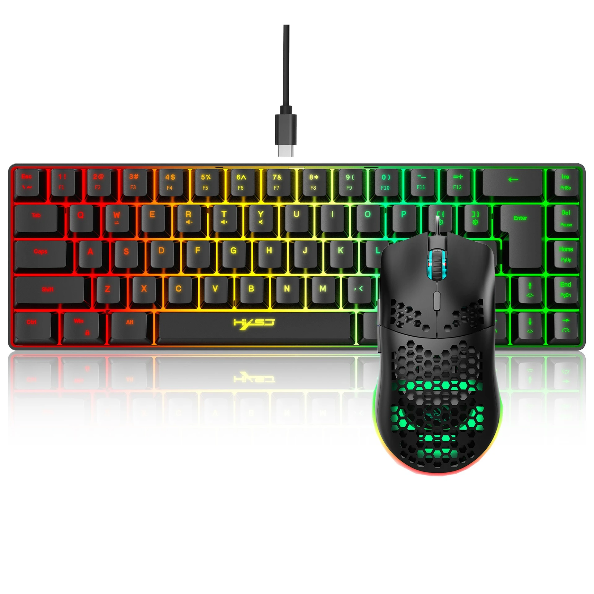 Teclado y Ratón con Cable, 68  - Gaming Keyboard Blue Switches reseña y precio