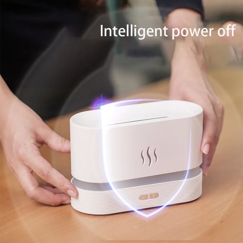 Diffusore di aromi di fiamma umidificatore simulazione atmosfera domestica luce piccola nebbia fredda ad ultrasuoni Fogger LED olio essenziale