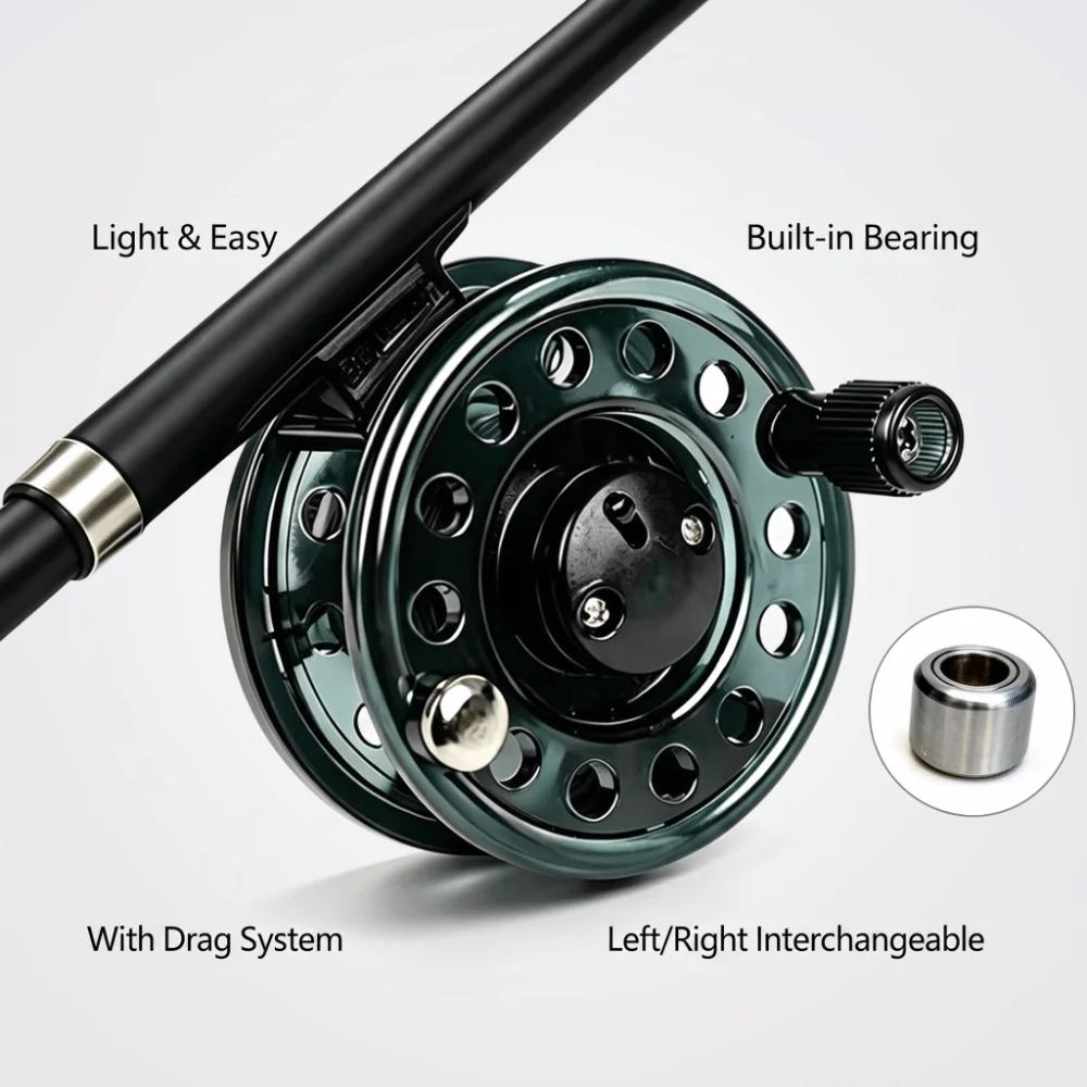 Left Right Interchangeable Ice Fishing Reel Ultralight Durable Fishing Rattle Reels ST40/ST50/ST60 Plastic Front Fishing Reel