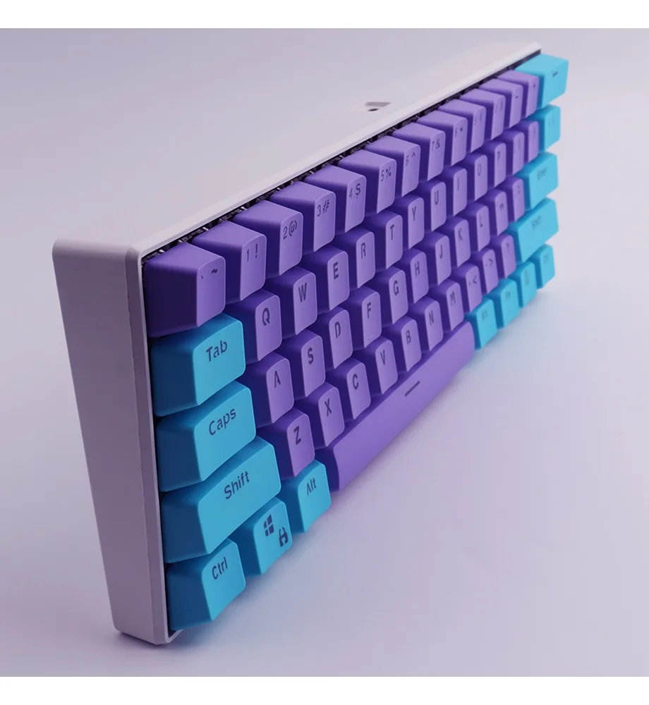 Keycap Personalized Keycap OEM Height Character Transmission Suitable for 61/87/104 Mechanical Keyboard Blue Purple PBT