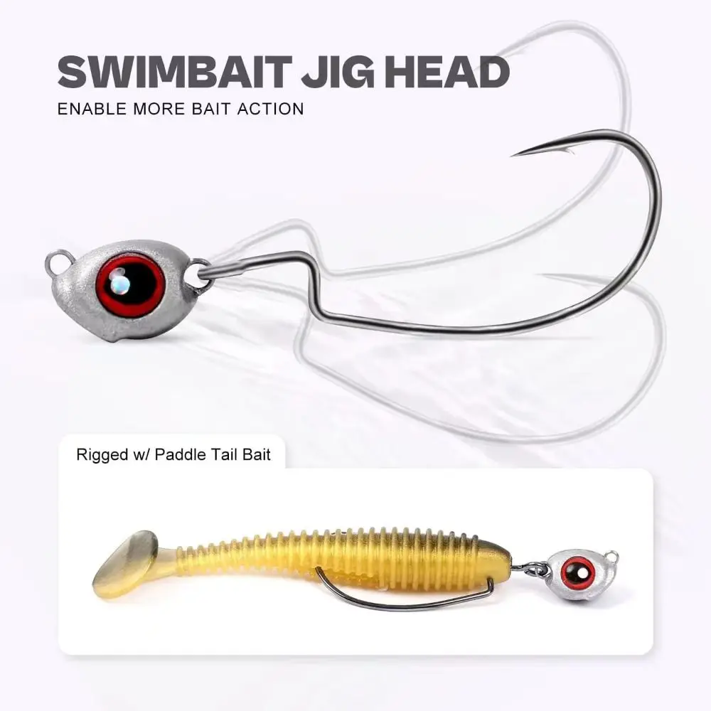 3.5g / 5g / 7g Sharp Fishing Jig Hooks Refuse Run Fish Lock Lure Soft Bait Fishing Jig Head Hook Anti Hanging Strong Fishhook