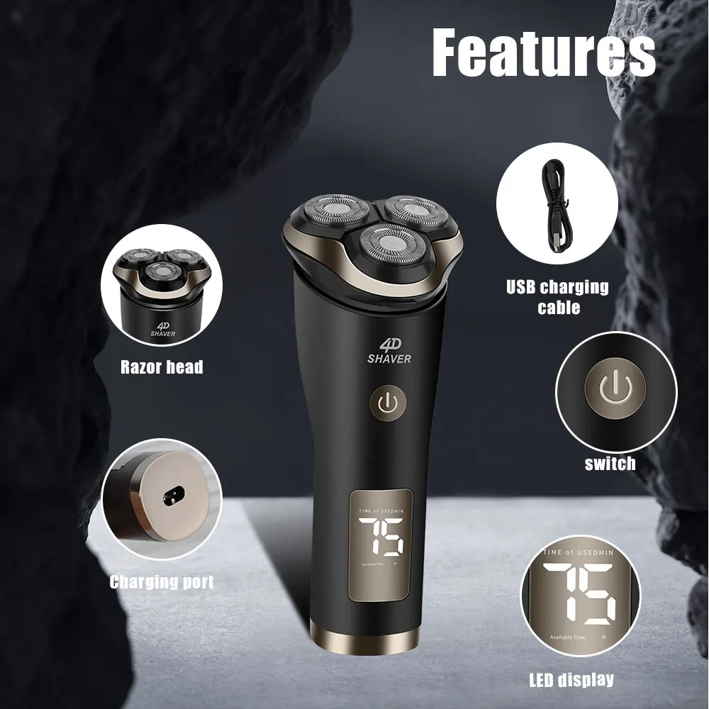 Neue 9D Elektrische Rasierer USB Auto-montiert High-power Ganzkörper Waschen Bart Messer Wiederaufladbare Rasierer haar schneiden maschine