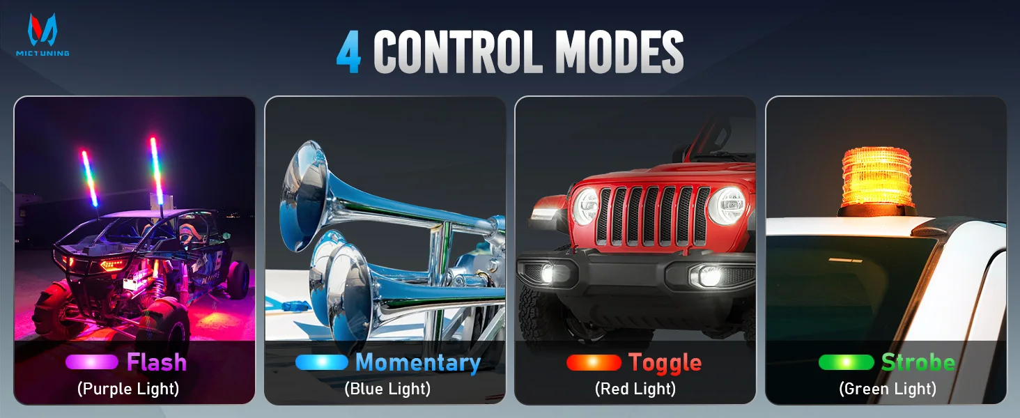 MICTUNING P1Y RGB 6-Gang-Schalttafel mit kabelloser Fernbedienung und App-Steuerung, Fernbedienung bis zu 230 Fuß, 12 V/24 V für LKW, Wohnmobil, Offroad – Detail 14