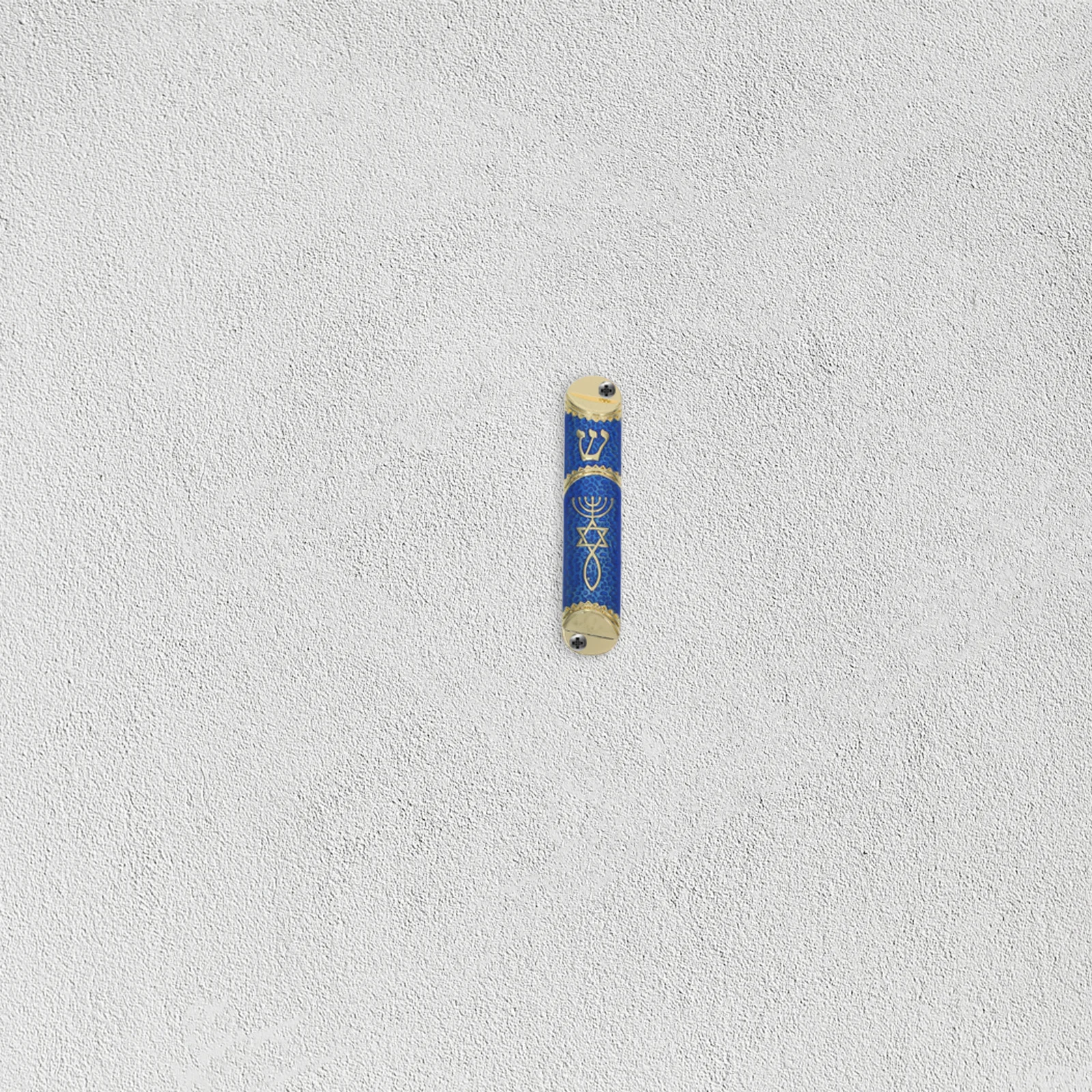 

Metal Mezuzah with Scroll for Home Door Decor - Zinc Alloy Religious Mezuzah Ornament for Jewish Faith Door Side Hanging