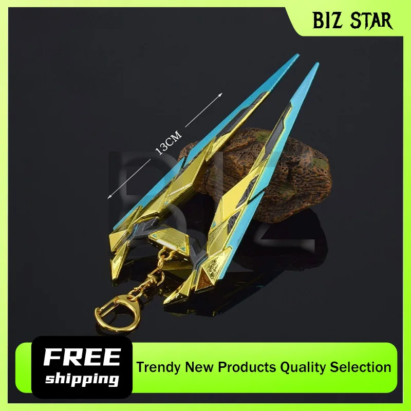 13cm/5.12in Valorant Game Peripherals Weapon Models Creature Harvesters Metal Crafts Ornaments Collections Desktop Display Gifts