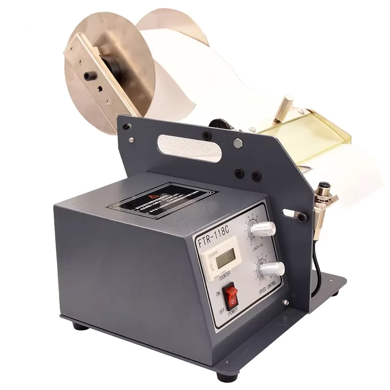 Label Dispenser FTR-118C(120mm) Labeling Stick Machine with Counter and Photoelectric Sensors