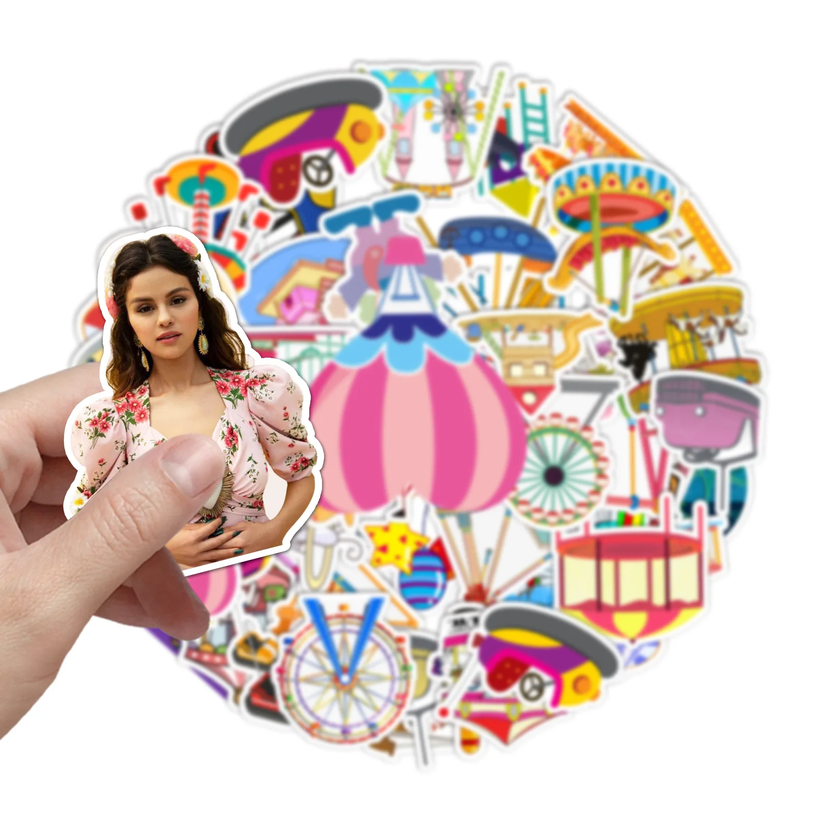 10/30/50 قطعة سيلينا غوميز ستار الممثل المغني البوب ملصقات مثير سكوتر سجل القصاصات Diy بها بنفسك الاطفال اللعب سيارة ملصقات مصورة مقاومة للماء #4