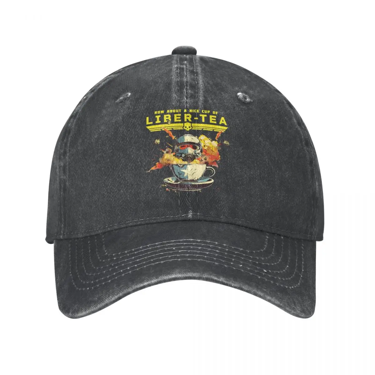 

Vintage LIBER TEA HellDivers II Baseball Caps Men Women Distressed Washed Snapback Cap Outdoor Activities Caps Hat