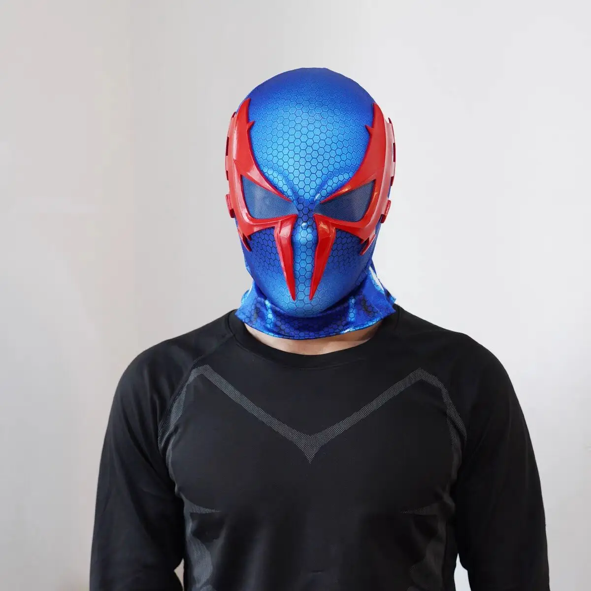 

Marvel Blue Spider-Man 2099 1:1 3D Spiderman Mask With Faceshell Customize Cosplay Costume Mask Replica For Man Cool Gift