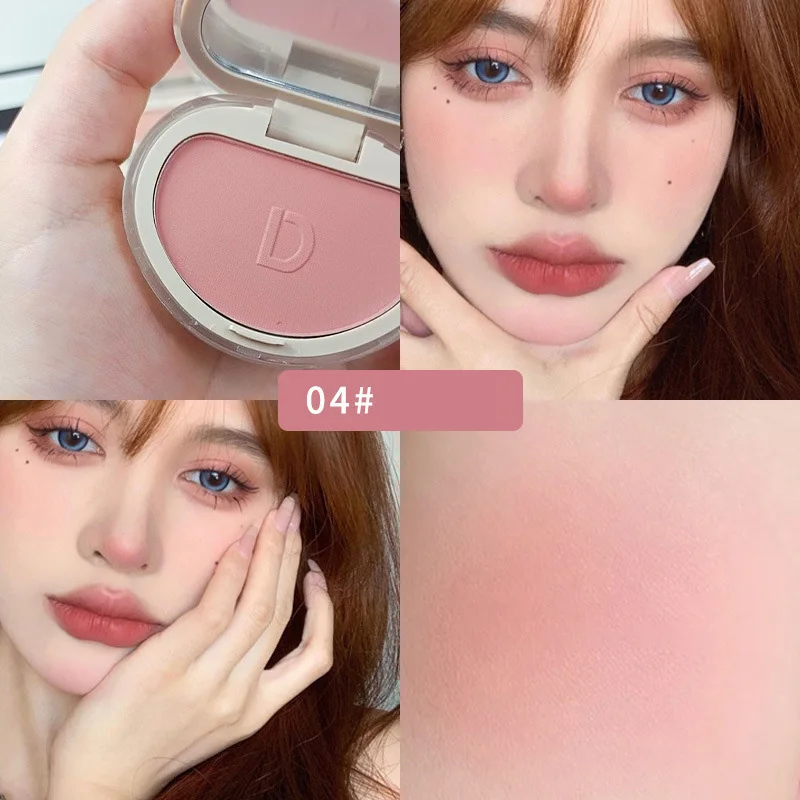 1pc blush paleta de maquiagem bonito 7 cores pó mineral azul rosa rouge longa duração natural bochecha matiz à prova dwaterproof água blush cosméticos