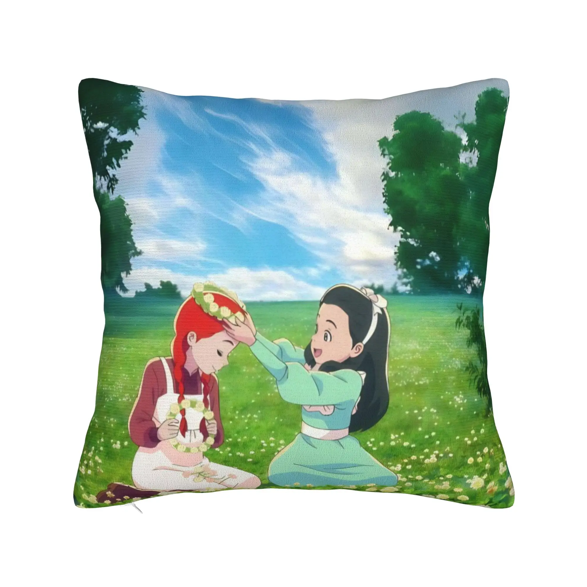 Decorative Pillowcases A-Anne Shirley Cartoon Merchandise Home  Throw Pillow Case Cover Square Multiple Sizes