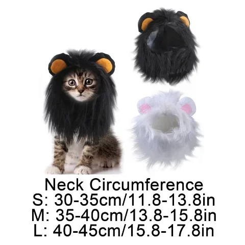 Lion/Cat Headgear Halloween Party Pet Dog Cat Funny Dress Up Puppy Cat Costumes Cosplay Headgear Wig Hat Pet Products New