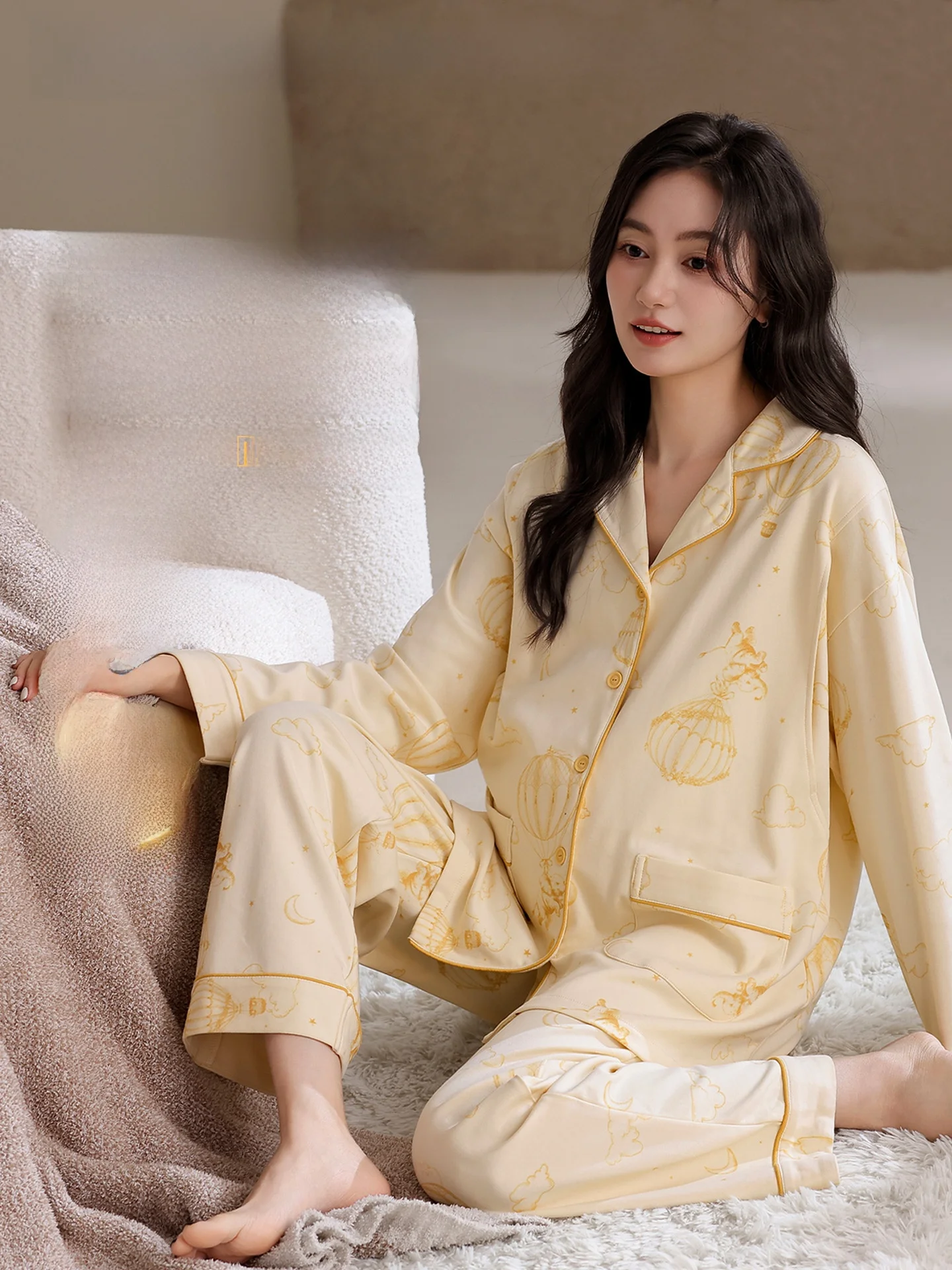 vetements-de-nuit-de-maternite-en-coton-pur-a-manches-longues-pour-femmes-style-post-partum-vetements-d'hopital-de-soins-nouveaute-printemps-automne