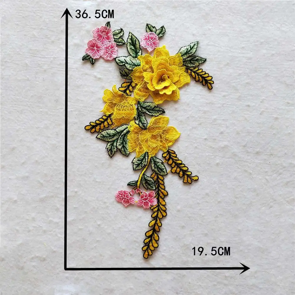 Yellow Embroidered Polyester DIY Wholesale Sales 1-10 piece Sewing Lace Decoration collocation Clothing Accessories