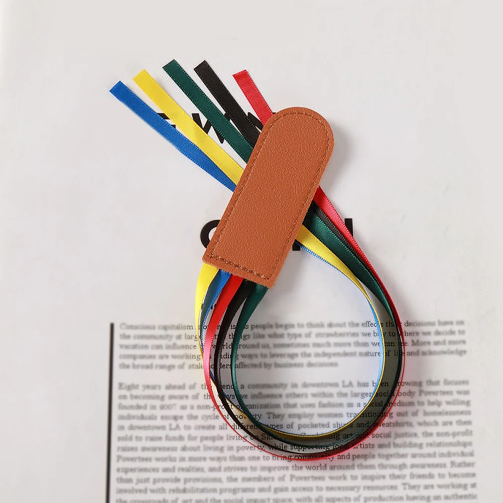 

6PCS Bible Bookmarks Ribbon Markers for Women Page PU Accessories in Vibrant Colors Easy to Use Study Tools