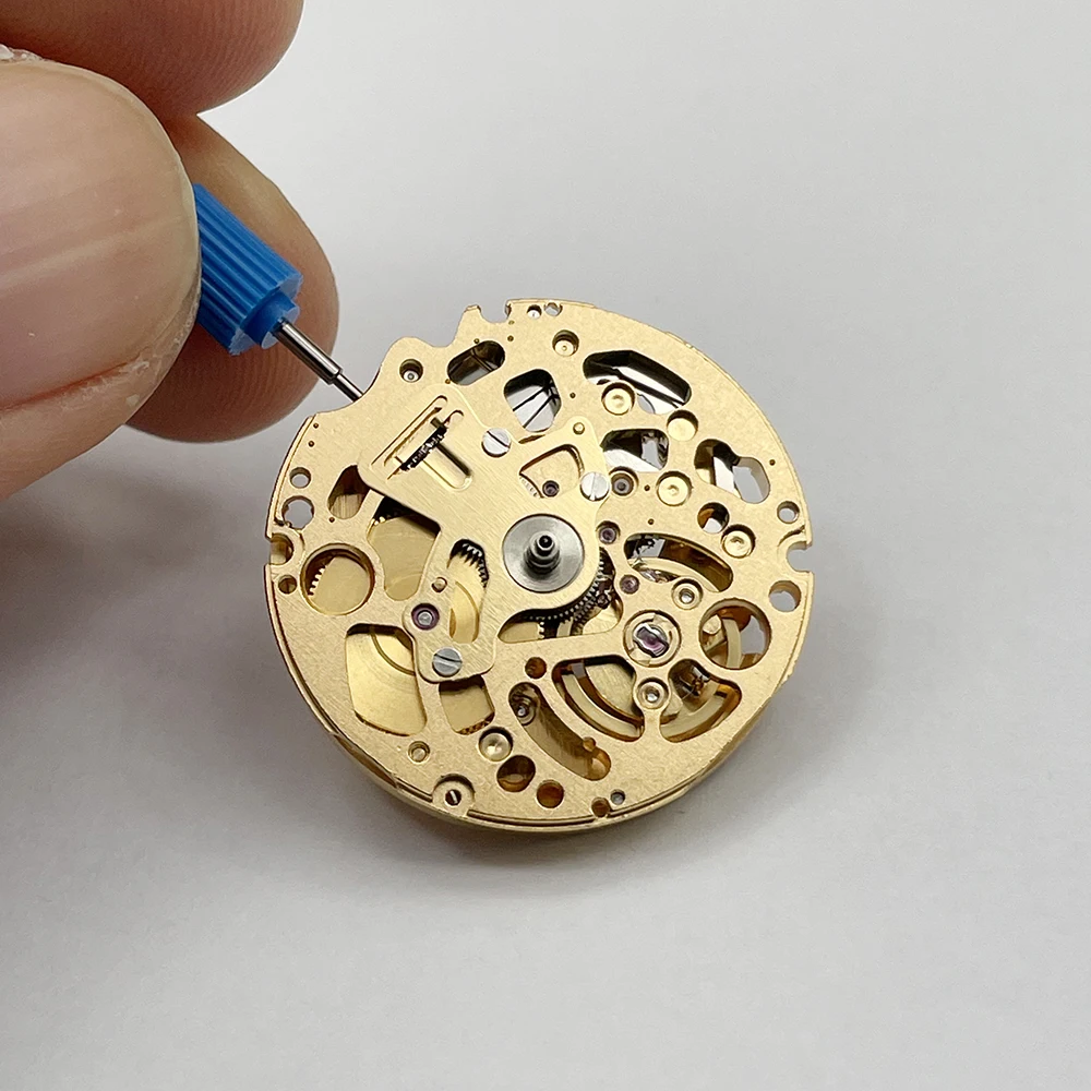 Genuine Gold NH71 NH71A Automatic Mechanical Movement Japan 24 Jewels High Accuracy Skeleton NH71 Mechanism Modification Parts