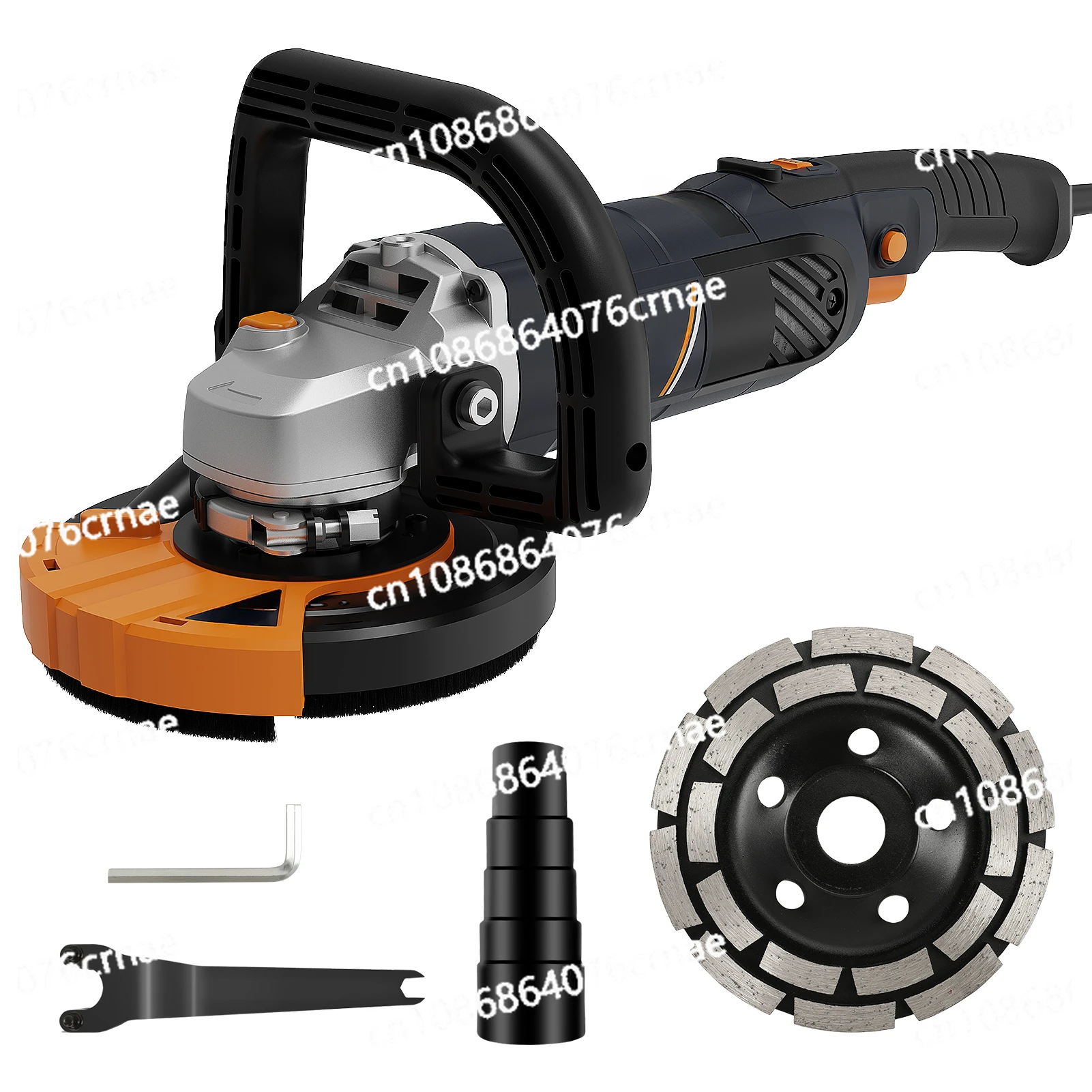 Concrete Grinder - Professional 125 Mm Diamond Cup Wheel with Powerful 1500 W Motor | Dust-free Restoration Kit