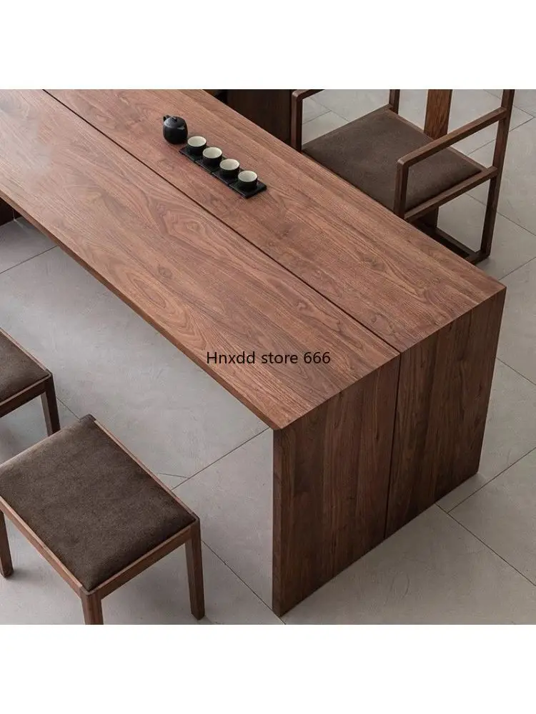 New Chinese black walnut tea table furniture combination