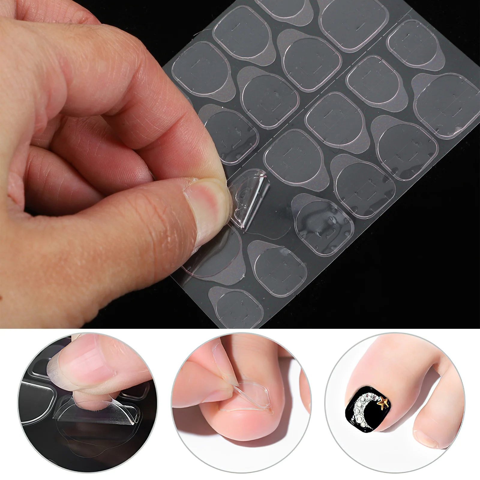 10 set Kit per unghie Set di strumenti per manicure Fai da te Lima per unghie a doppia faccia Unghie finte a casa Salone Forniture per adesivi per lime a doppia faccia