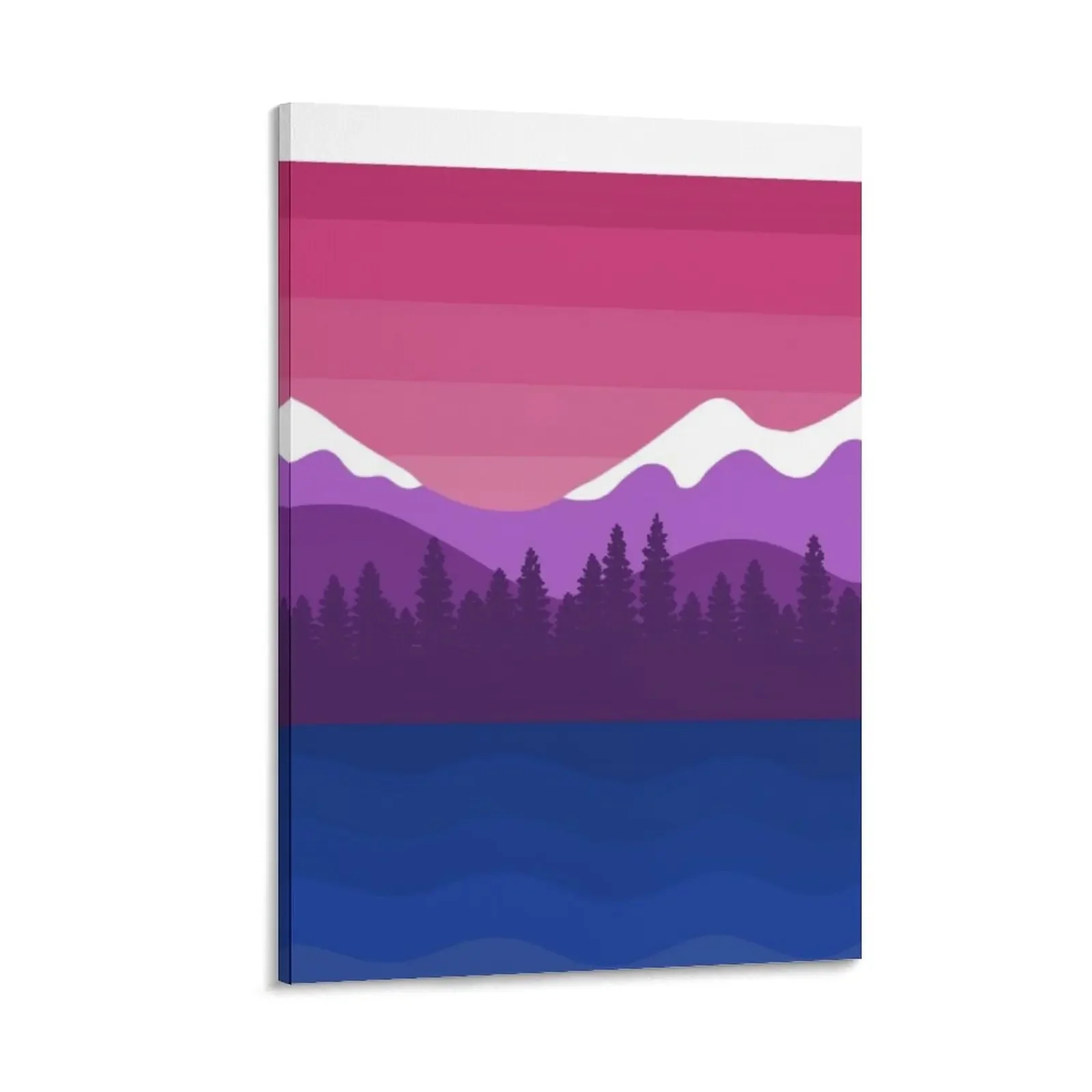 

Bisexual Pride Mountainous Landscape Canvas Painting poster anime Home decoration