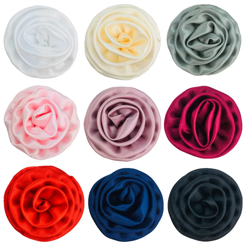 

7 см 400 шт. атласные расклешенные цветы Sedin Rose корсаж одежда головные уборы аксессуары ручной работы тарелка цветок детская обувь