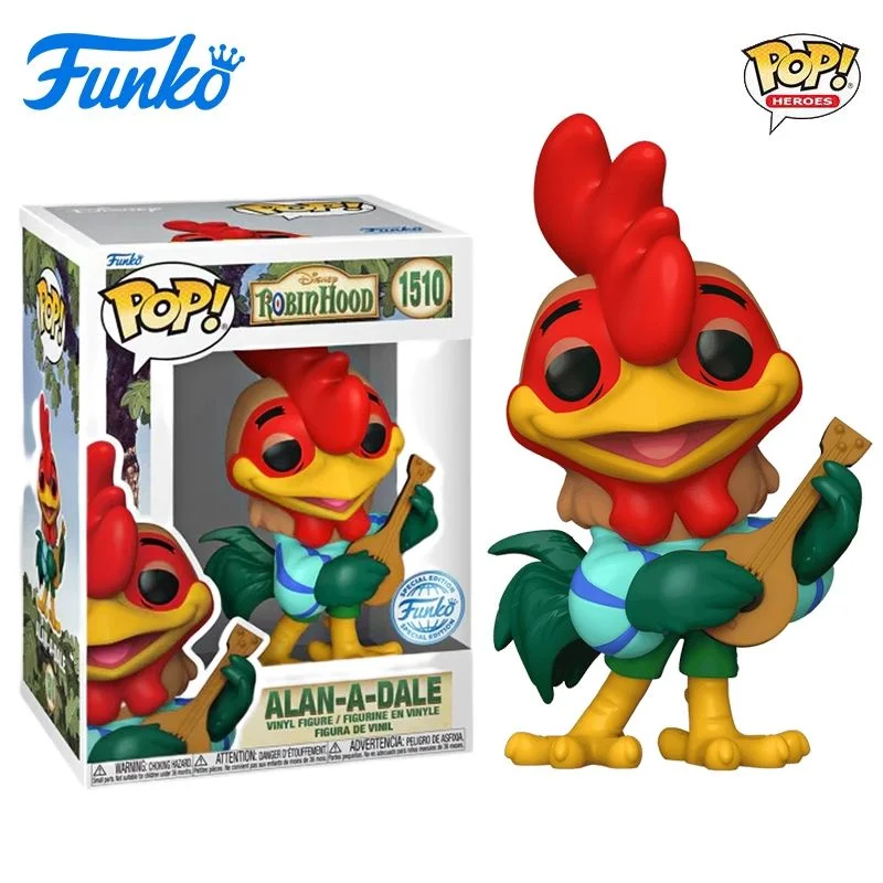 Funko Pop Robin Hood Series Action Doll Anime Bard Rooster Alan Adair Doll Model Toy Collection Commemorative Children's Gifts