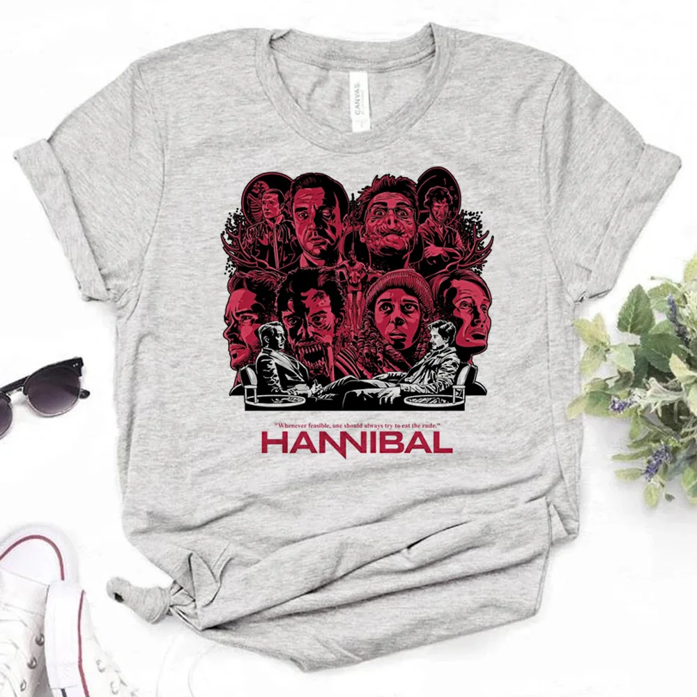 

Футболка Hannibal, женский летний Забавный Топ, уличная одежда для девушек