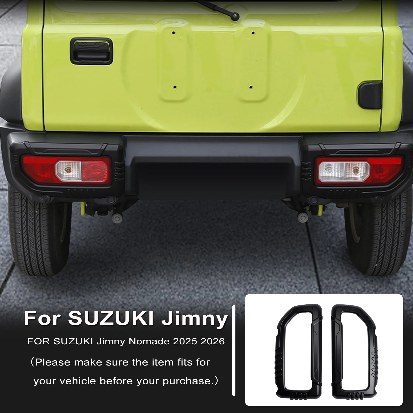 

For Suzuki Jimny 5 Door 2023 2025 Nomade Rear Fog Light Frame Trim Matte Black Universal Left Right Accessories