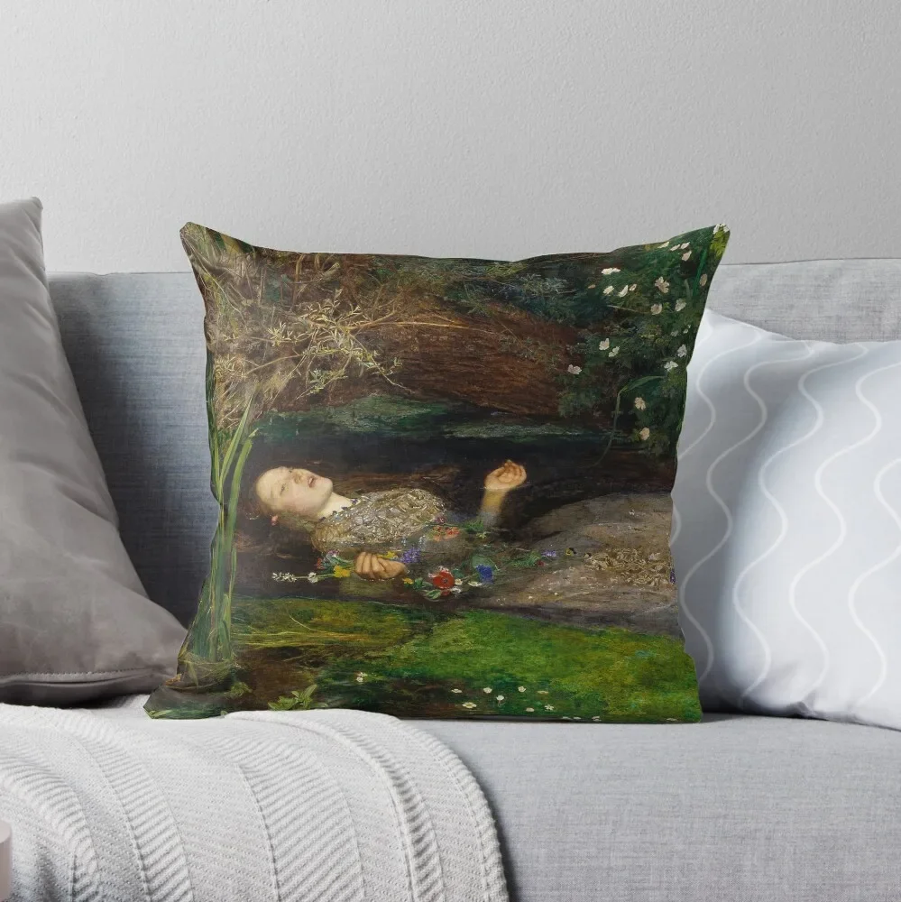 Ophelia by John Everett Millais Throw Pillow Sofas Covers Sofa Cushions Cover