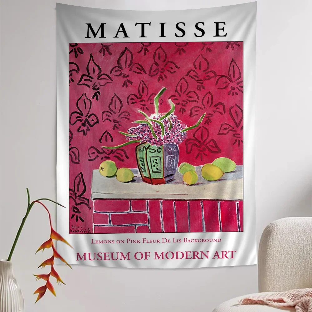 Matisse Poster Abstract Canvas Painting DIY Wall Tapestry Hanging Tarot Hippie Wall Rugs Dorm INS Home Decor