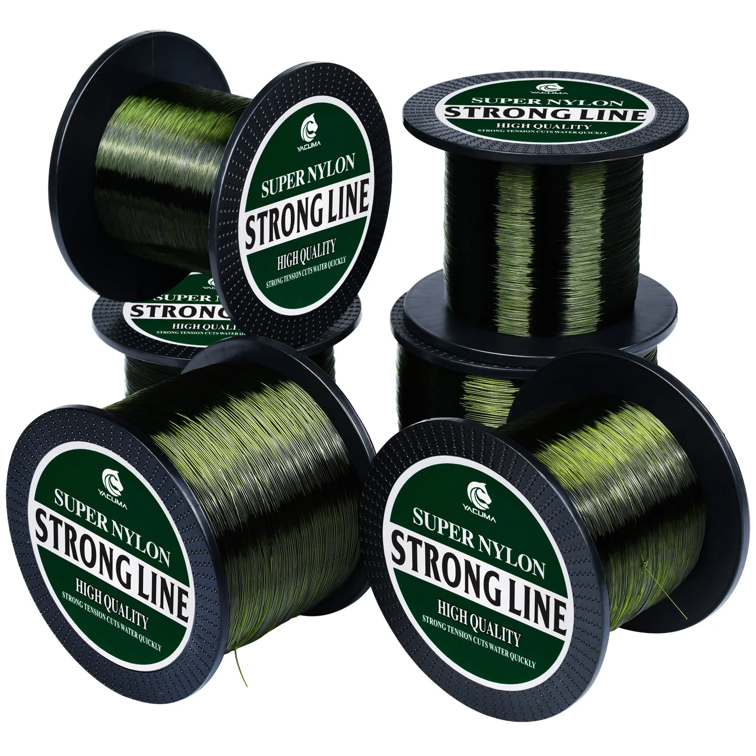 YACUMA 1000M-1093YDS Monofilament Angelschnur mit Fluorocarbon-Beschichtung Olivgrüne Nylonschnur für Ozean- und Flussangeln Zubehör – Detail 9
