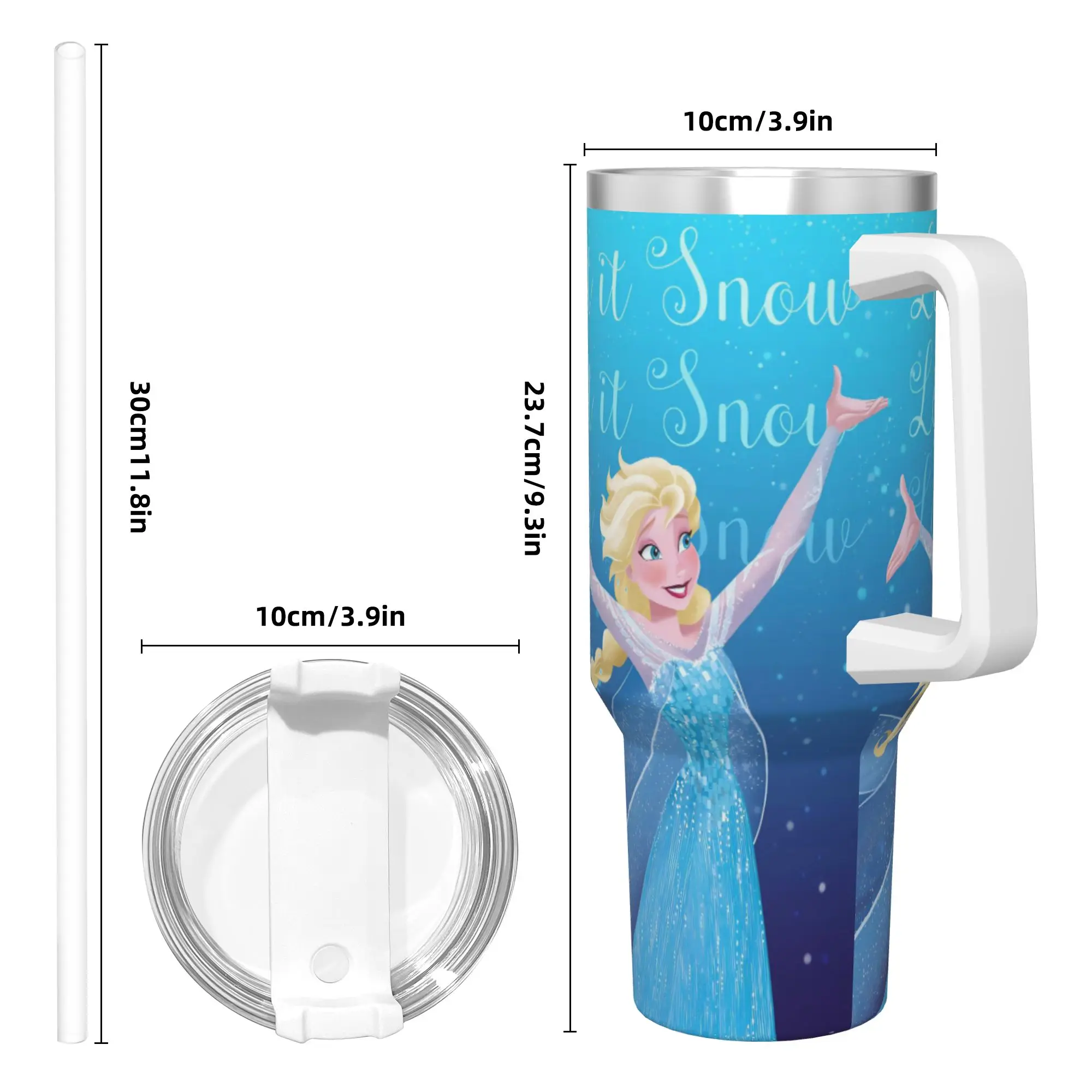 بهلوان من الفولاذ المقاوم للصدأ كوين F-فروزن الأميرة إلسا أكواب حرارية مانعة للتسرب أكواب باردة وساخنة كوب تصميم السفر زجاجة ماء