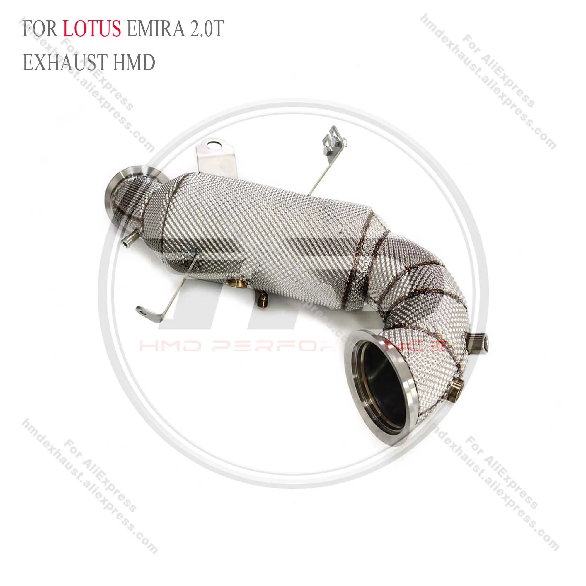 

HMD Exhaust System Stainless Steel Performance Downpipe for lotus emira 2.0T With Heat Shield