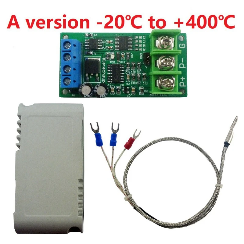 DC 8-25V PT100 Platinum Thermal Resistance To Temperature Converter RS485 Modbus RTU RTD Sensor Module Kit PTA9B01