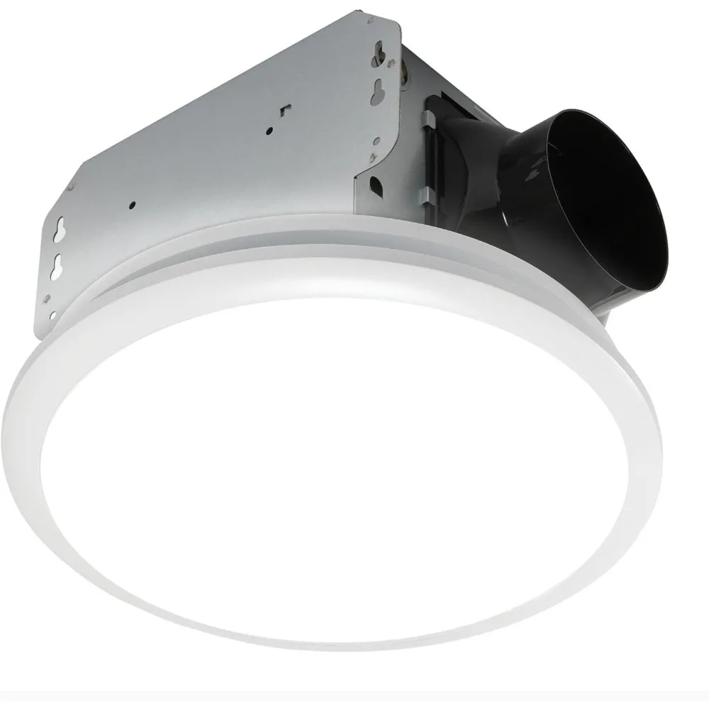 

Bathroom Fan Integrated LED Light Ceiling Mount Exhaust Ventilation 110 CFM White OUTSTANDING PERFORMANCE