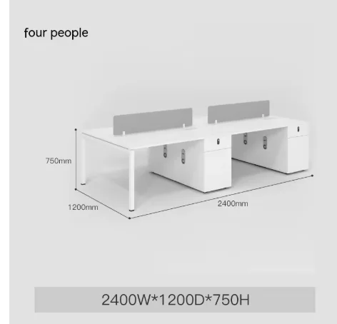 Wholesale staff office desk and chair combination solid color 4 people workstation staff special computer desk