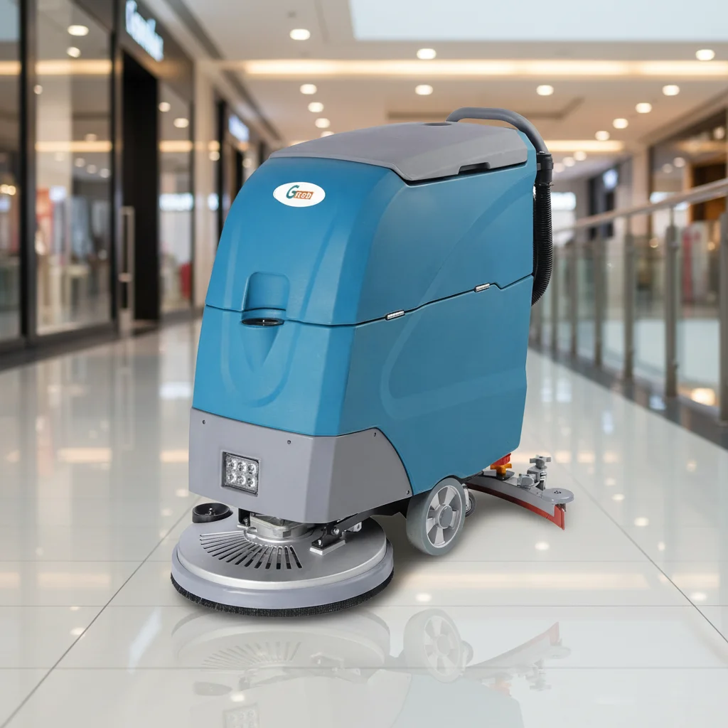 Lavadora de Piso Elétrica Compacta GS530 com Função de Reversão para Pisos de Madeira/Epóxi/Revestimento - Nova Máquina de Limpeza