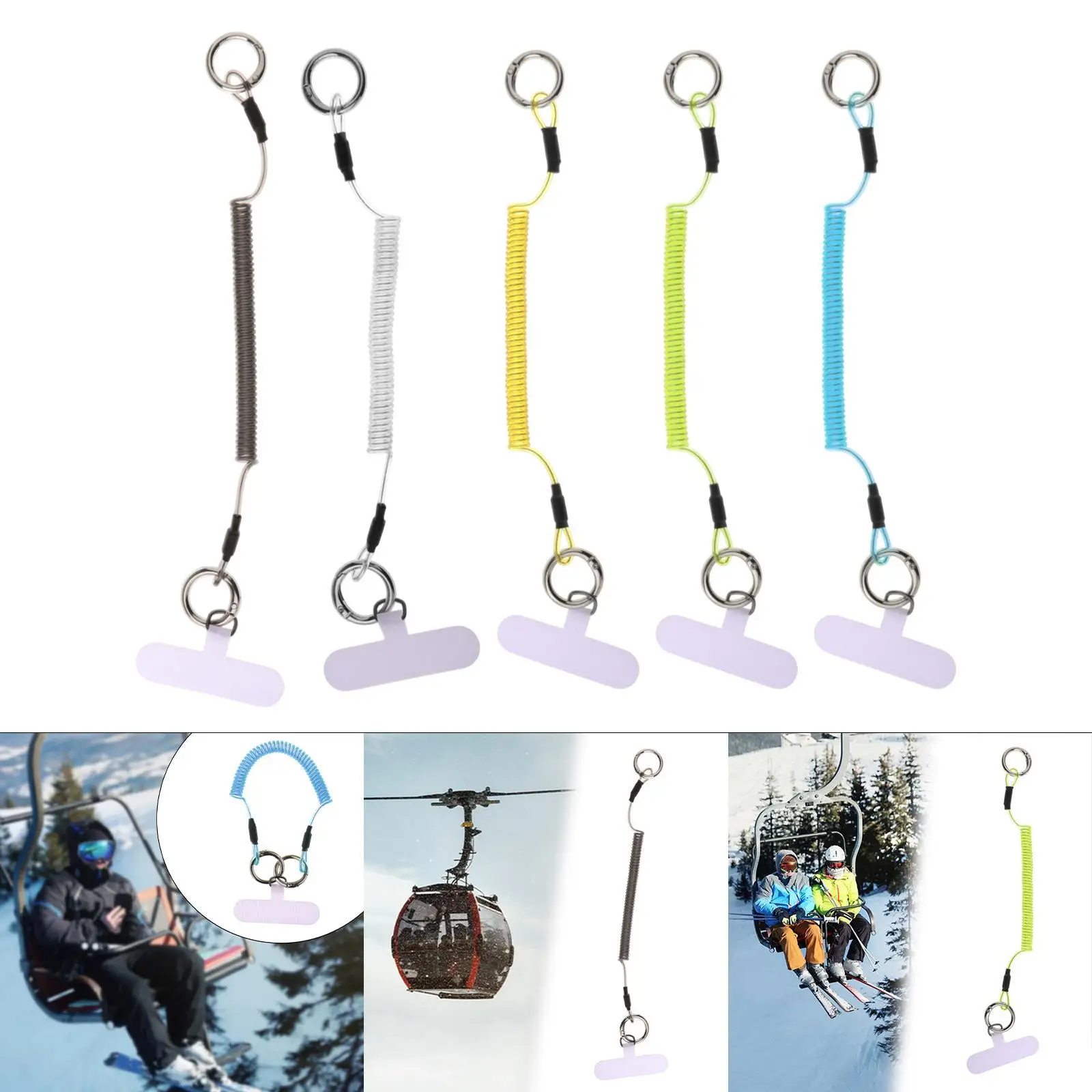 

Phone Lanyard Tether Anti Drop for Most Smartphones Retractable with Carabiner Clip for Fishing Climbing Cycling Skiing Outdoor