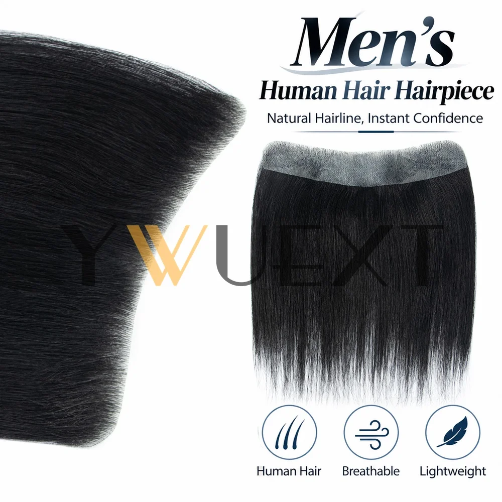 0.79*6.3inch PU Skin Hairpiece Suitable for Men& Women- Invisible Forehead Hairline with U-Line, U-Shaped Hairpiece for Balding, Thinning Hair, Daily Hairstyle, Instant Volume& Coverage, Application