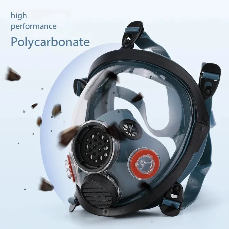 قناع واقٍ، رذاذ مطلي، حماية من الحرائق الكيميائية، مجال رؤية واسع، قناع وجه كامل، غاز حمض والقلويات، قناع غاز 6800 #3