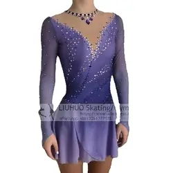 Ice Skating Dress Women girls ballet Competition latin Teens Skating dress female dancewear skating dress BD1162