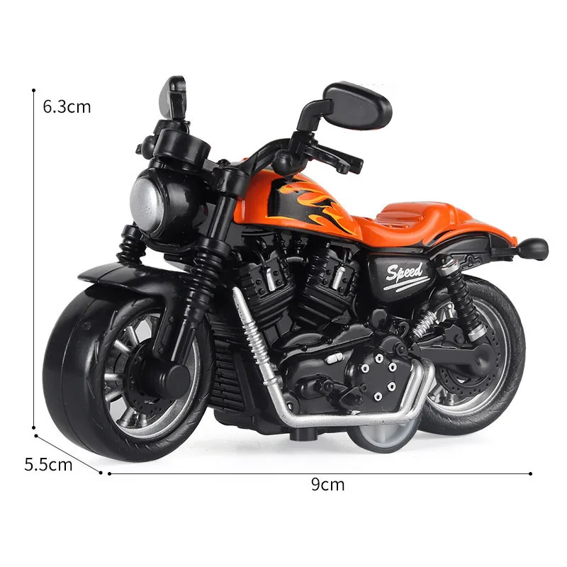 Portable Alloy Pullback Simulation Motorcycle Model Small Toy Car Children Tyrannosaurus Rex Motorcycle Toy Creativity Ornaments