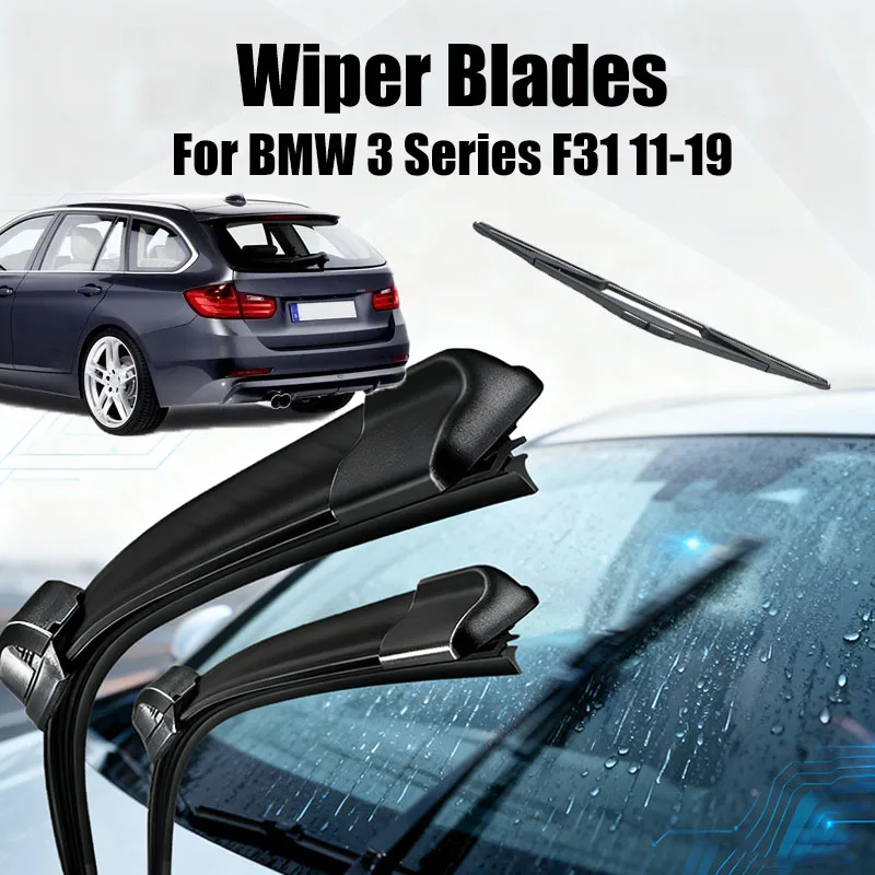 

Front Rear Tailgate Windshield Windscreen Wiper Blades Set For BMW 3 Series F31 Touring 2011 - 2019 3Pcs/set