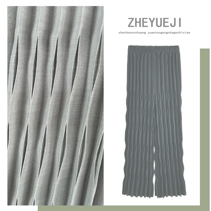 

Miyake Pleated Wide-leg Pants Women 2025 Fall New Premium Sense Pleated Trousers Hand Pleats Pants Design Sense Versatile Pants