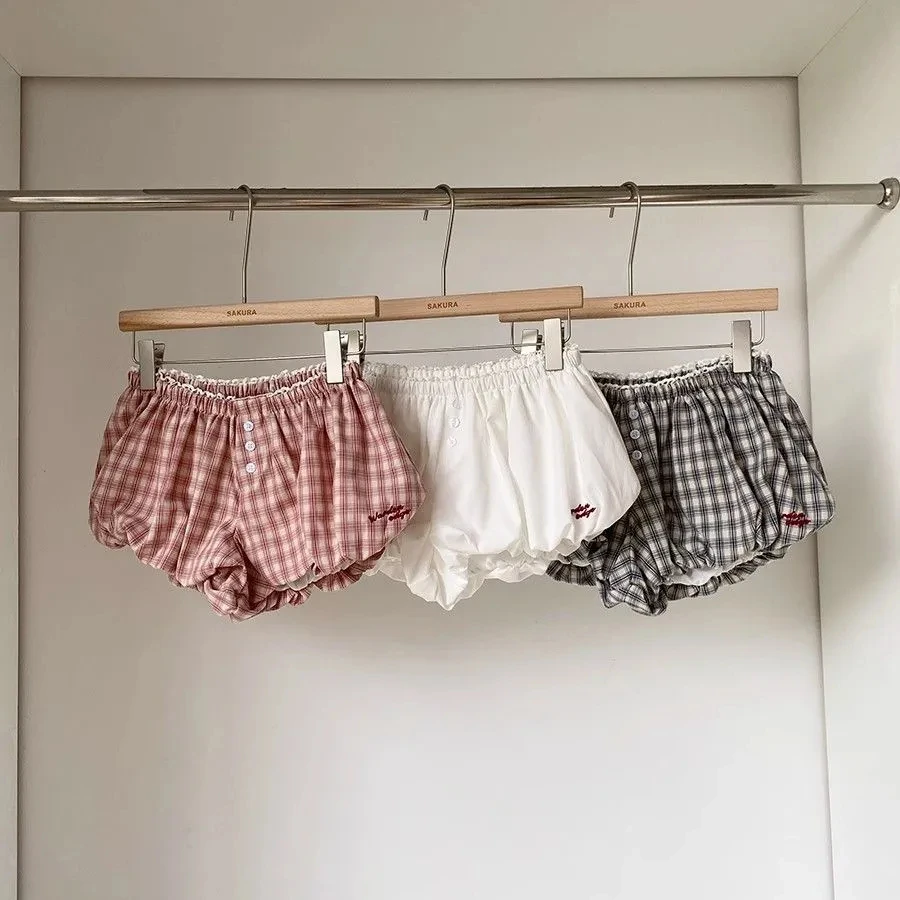 شورت نسائي صيفي لطيف 2025 قيعان جديدة موضة حلوة Y2k سروال فضفاض بخصر مطاطي عتيق بنطلونات Cortos De Mujer 63i895