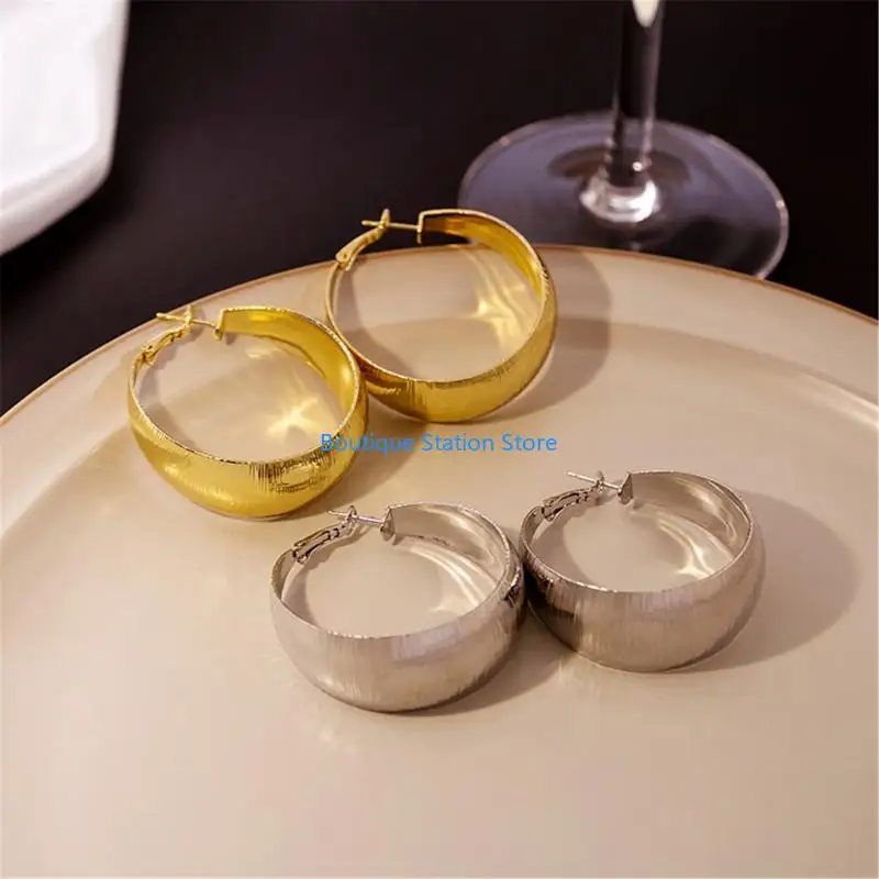 y55f مقنع يدوي أقراط الأبعاد الهندسية الإسقاط البيان بيان الأذن مجوهرات الحديد الملمس مثالي لمحبي الموضة الحاضر