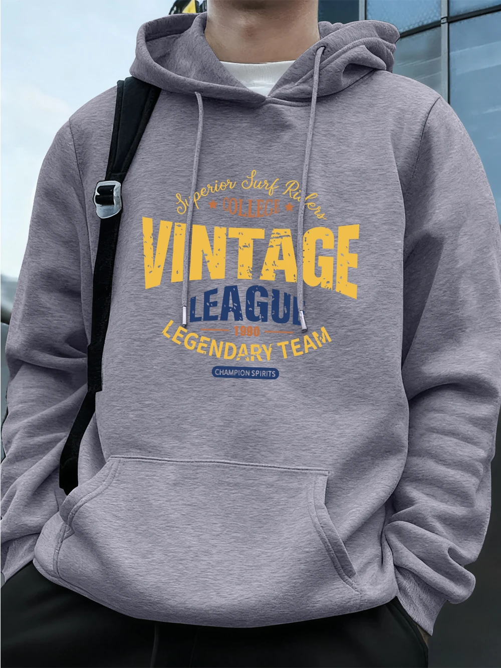 Vintage Legue الأسطوري فريق يطبع الرجال هوديس الخريف الصوف الدافئة البلوز عادية فضفاض جيب البلوز الرياضة الذكور الملابس #1